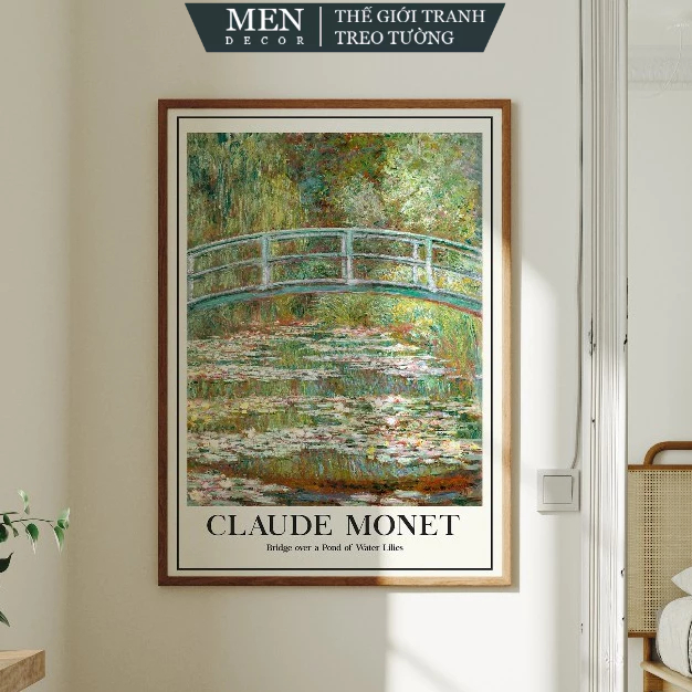 Tranh treo tường, Monet Print, Claude Monet Exhibition Poster, nhận in theo yêu cầu, tặng kèm đinh t