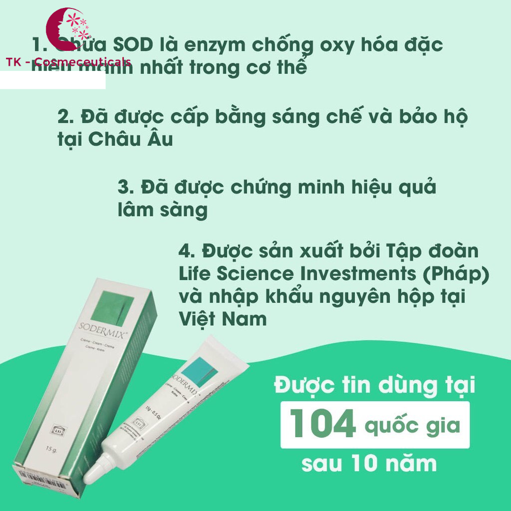 Sodermix Cream Dùng Cho Sẹo Lồi, Sẹo Phì Đại, Chàm, Vẩy Nến - 15g
