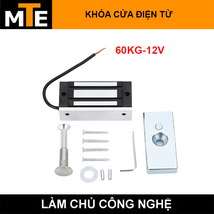 Khóa cửa điện từ 12VDC 60kg