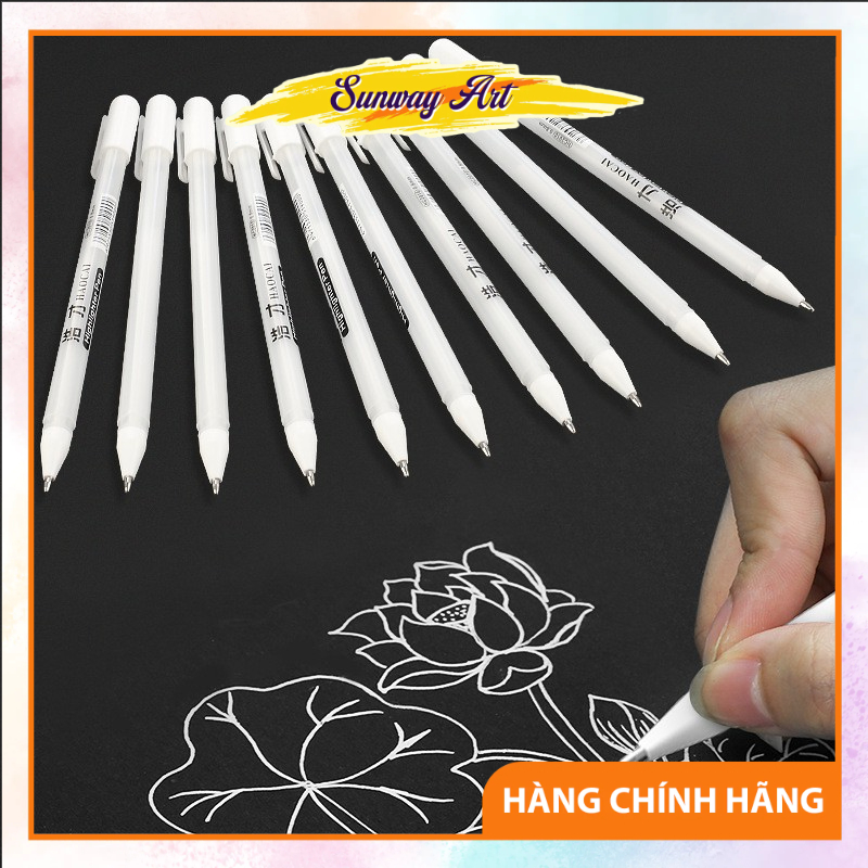 Bút gell trắng bút đi nét