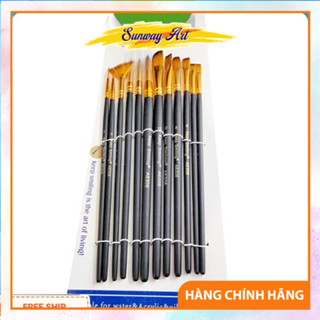 Bộ 12 cọ vẽ tranh KeepSming màu acrylic, màu gouache, màu poster chuyên nghiệp