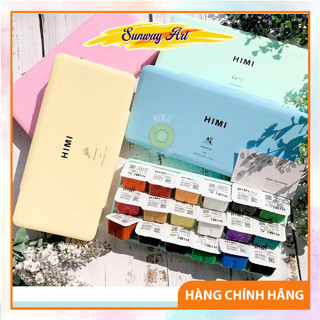  Màu HiMi Gouache dạng thạch bộ 18 24 màu 