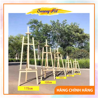 Giá vẽ gỗ thông nhập khẩu, giá đỡ tranh điều chỉnh chiều cao 70 - 90 - 120 - 150 - 175 cm