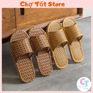 Dép Cói Đế Cao Su Đi Trong Nhà Văn Phòng Siêu Rẻ Đẹp, Mềm Mại Mát Chân Chống Trơn Trượt 2273 Chợ Tốt Store
