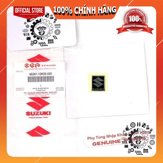 Logo SUZUKI Vuông chính hãng dán cho các dòng xe Suzuki