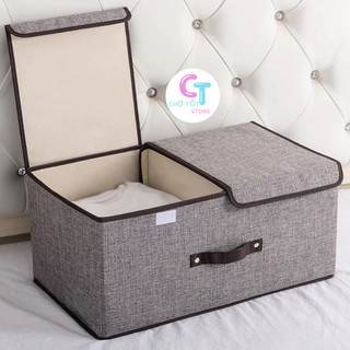 Thùng Đựng Đồ 2 Ngăn Gấp Gọn - Hộp Vải Đựng Quần Áo Đa Năng Chất Liệu Cao Cấp 88412 - 88188 Chợ Tốt Store