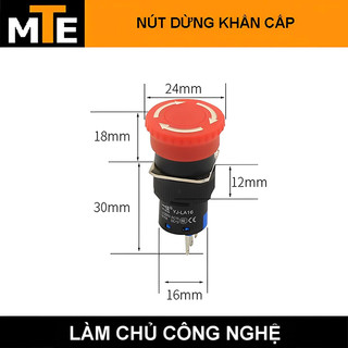Nút nhấn dừng khẩn cấp Phi 16 250V 3A AB6