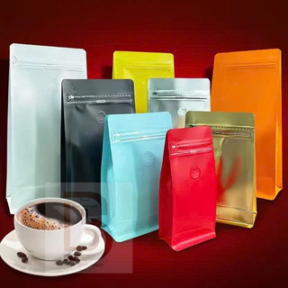 [1kg/size] túi zipper 8 cạnh đựng cafe - ĐÃ ĐÓNG VAL (Full size, nhiều màu)