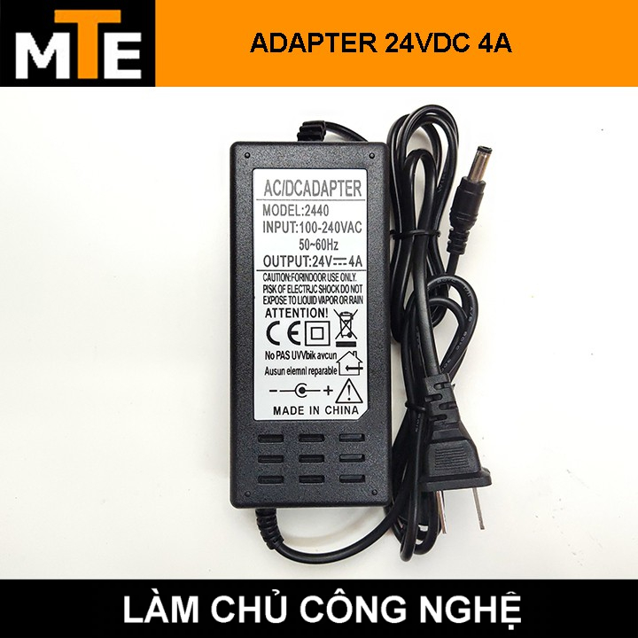Nguồn adapter 24V 4A jack DC 5.5 * 2.1 mm