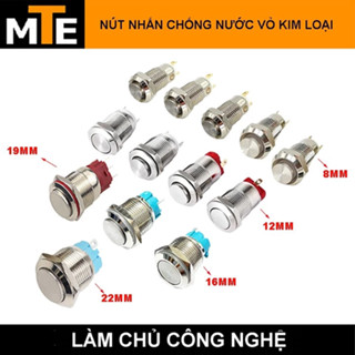 Nút nhấn giữ, nút nhấn nhả vỏ kim loại chống nước 8mm, 12mm,16mm, 19mm, 22mm