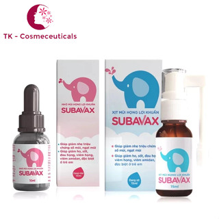 Xịt SUBAVAX Bổ Sung Lợi Khuẩn Giúp Giảm Ho, Dịu Thông Xoang Mũi - 10ml