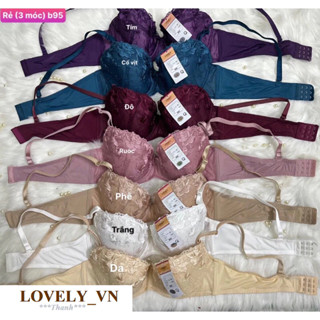  Áo ngực cho người mập  áo ngực ren có gọng không mút size 42 B95 bản to 3 móc hàng công ty Lovelyvn 