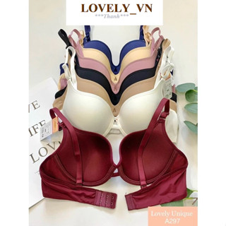  Áo ngực Lovely mút ép mỏng 0.5cm dây lưng thun lạnh không lộ vân không kích ngực - LOVELY 297 
