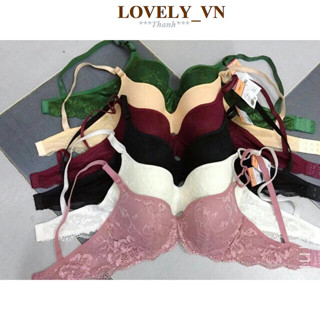  Áo Ngực Ren Lovely Mút Mỏng Gọng Nhựa Dẻo mặc rất dễ chịu  Size B75-B90  291 lovely bra 