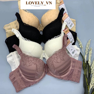  Áo lót nữ Áo Ngực Lovely ren 4 móc mút vừa 3cm Bản lưng to che mỡ lưng 1130 