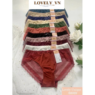  Quần lót ren Lovelyvn cao cấp không viền hoạ tiết caro xịn đẹp Q8069 