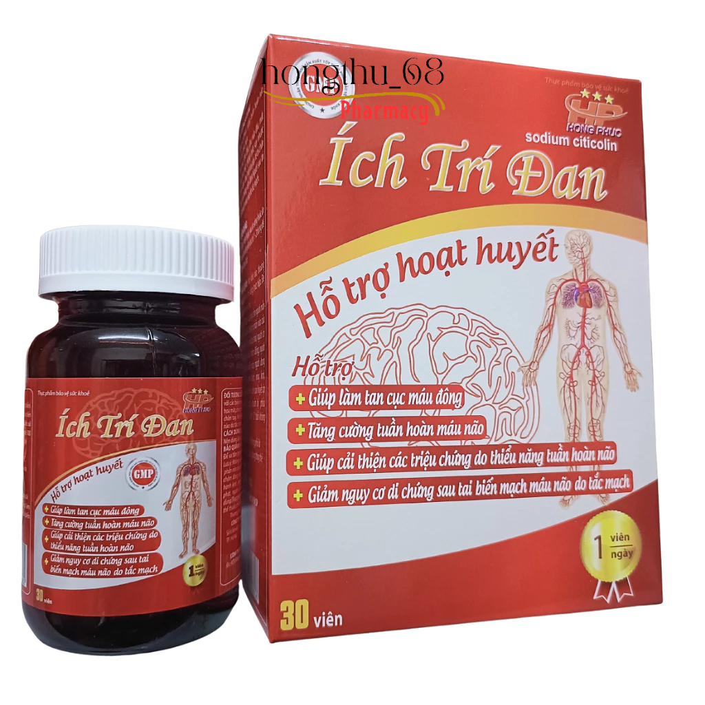 Ích Trí Đan 30 viên - Hỗ trợ hoạt huyết, tăng cường tuần hoàn máu não