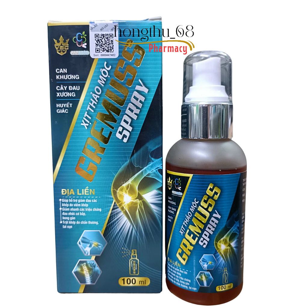 Xịt thảo mộc Gremuss spray chai 100ml
