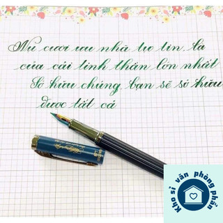 Bút máy luyện chữ đẹp 877 ngòi lá tre calligraphy viết tách đôi tạo thanh đậm