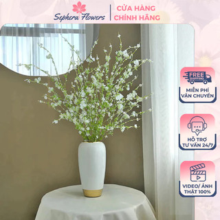  Cành Hoa Tuyết Mai Sephera Flower 120cm Cao Cấp  Cam Kết Loại 1  Trang Trí Nhà Cửa,Decor Phòng Khách 