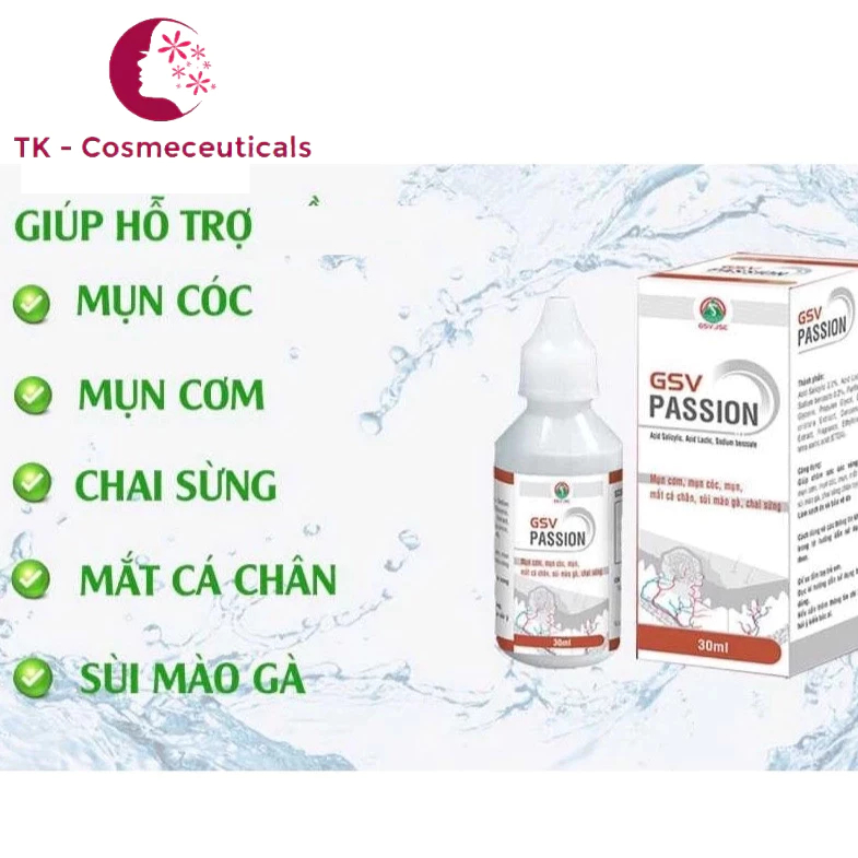Kem Bôi GSV Passion Giảm Mụn Cóc, Mụn Cơm, Mụn Mắt Cá Chân, Sùi Mào Gà, Chai Sừng  - 15ml
