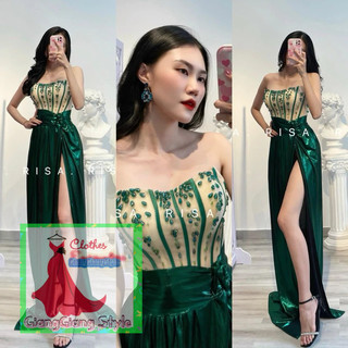 VÁY CÚP PHỐI LƯỚI ĐÍNH HẠT MÀU PHỐI PHỐI TÙNG XẺ CAO 190824
