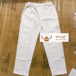 Quần blouse nam nữ trắng cao cấp - Quần âu blu khoá kết hợp chun sang trọng cho bác sĩ, điều dưỡng, y tá