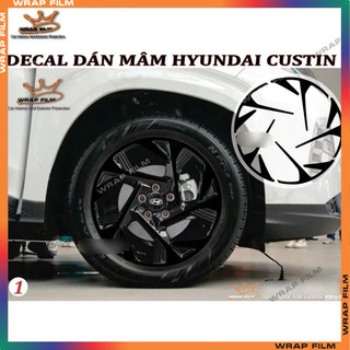 Decal dán mâm xe Hyuhdai Custin ( bộ 5 bánh)