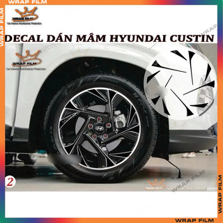 Decal dán mâm xe Hyuhdai Custin ( bộ 5 bánh)