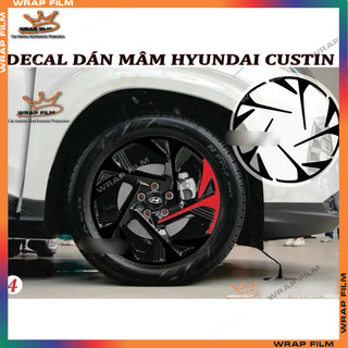Decal dán mâm xe Hyuhdai Custin ( bộ 5 bánh)