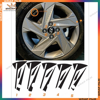 Decal dán mâm Accent (bộ 5 bánh)