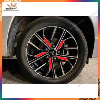 Decal dán mâm Xpander phối đỏ 3M phản quang (bộ 5bánh)
