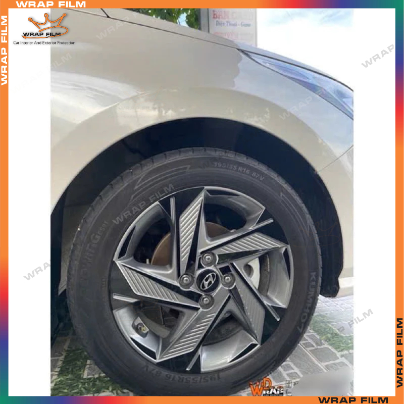 Decal dán mâm Accent (bộ 5 bánh)