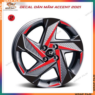 Decal dán mâm Accent (bộ 5 bánh)