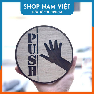 Bảng Gỗ Decor Trang Trí Nhiều Nội Dung Pull, Push, Open, Wifi