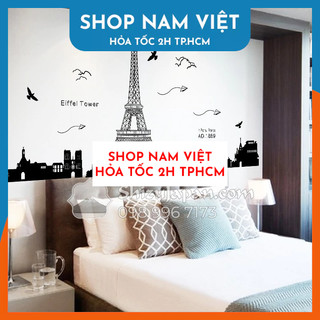Decal Dán Tường Trang Trí Tháp Eiffel