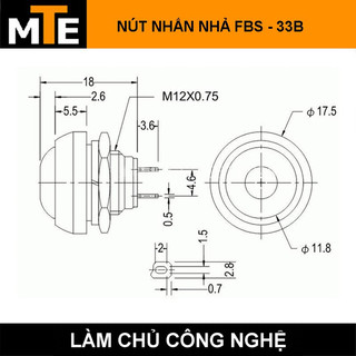 Nút Nhấn Nhả Chống Nước PBS-33B