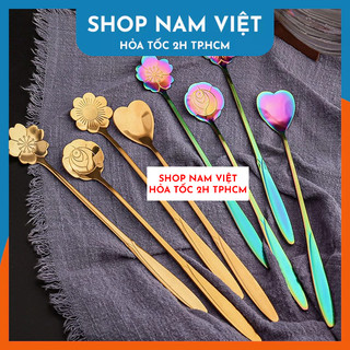 Thìa Cà Phê Hoa Nghệ Thuật Cán Dài
