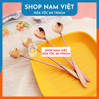 Thìa Cà Phê Hoa Nghệ Thuật Cán Dài