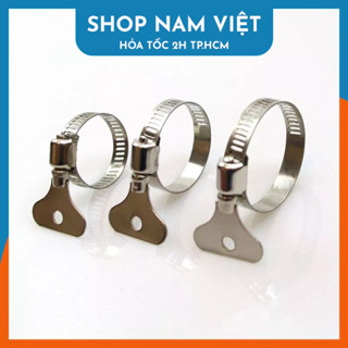 Đai Siết Cổ Dê Inox Chịu Tải Nặng, Có Tay Vặn