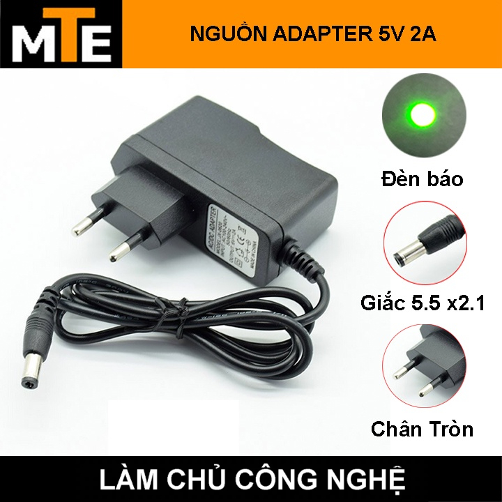 Nguồn adapter 5V 2A jack DC 5.5 * 2.1 mm