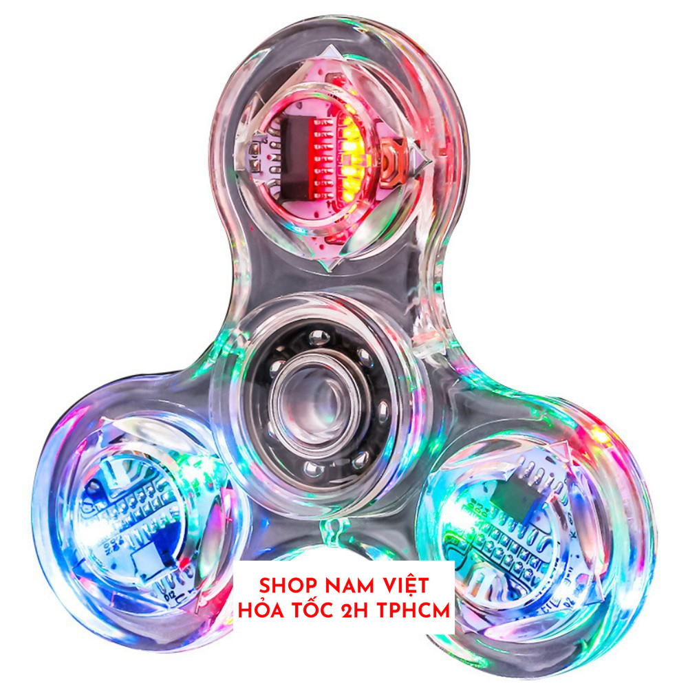 Con Quay Đèn Led Spinner Trong Suốt