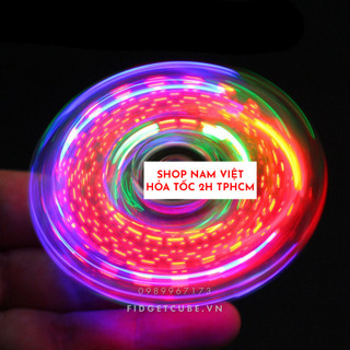 Con Quay Đèn Led Spinner Trong Suốt
