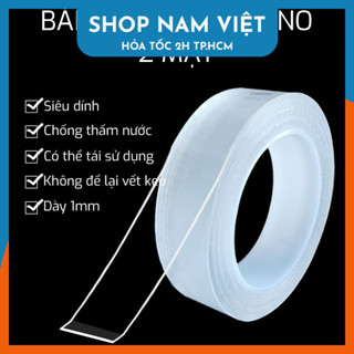 Băng Keo 2 Mặt Nano Siêu Dính Chống Thấm Nước, Không Để Vết Keo (Bản rộng 5cm)