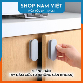 Tay Nắm Cửa Tủ Cửa Kéo Kèm Keo Dán Không Cần Khoan