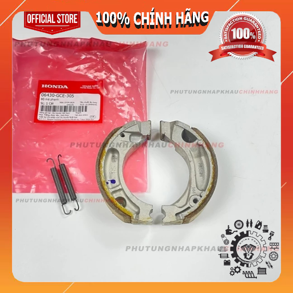 Bố thắng đùm (Má phanh) Honda cho Xe số zin chính hãng, Future Dream Wave S RS RSX  - 06430GCE305 - 