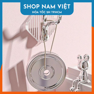 Móc dán treo tường hươu pha lê