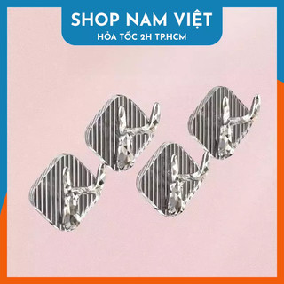 Móc dán treo tường hươu pha lê