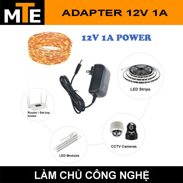 Nguồn adapter 12V 1A jack DC 5.5 * 2.1 mm