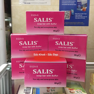 [ Hàng Nhập Khẩu ] SALIS SOAP BAR - Xà Bông Tắm ngừa Mụn, Giảm Thâm, Tẩy da Chết, Làm sạch Giảm nhờn Bánh 80gr
